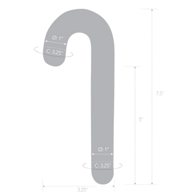 Pipedream Candy Cane Glass Dildo