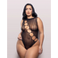 Fantasy Lingerie Vixen Latest Obsession Teddy with Diagonal Rhinestone Accent Cut-Outs