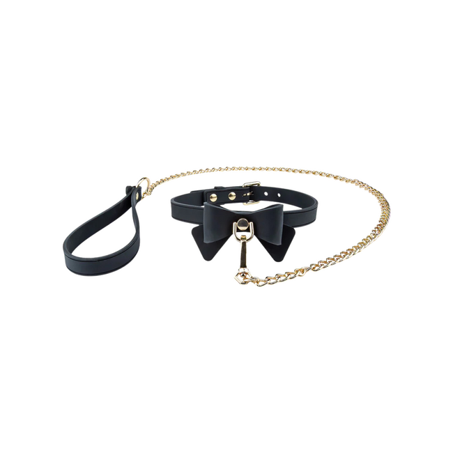Blush Ardor Silicone Bowtie Collar & Leash