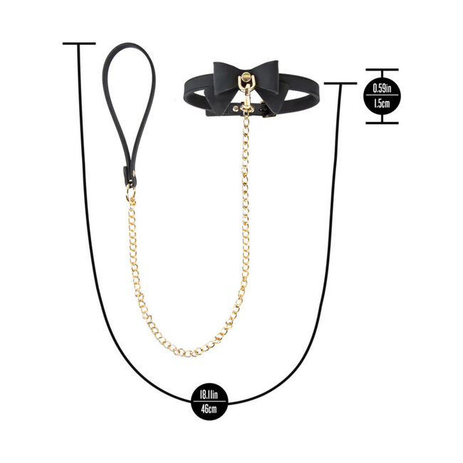 Blush Ardor Silicone Bowtie Collar & Leash