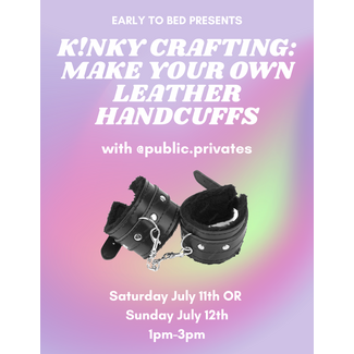 Workshop: Kinky Crafting - Make Your Own Leather Handcuffs
