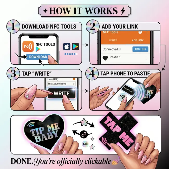 Neva Nude Tipping Pasties with NFC