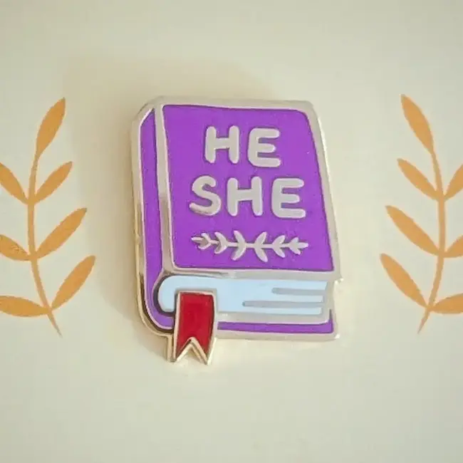 misomomo Misomomo Book Pronoun Pins
