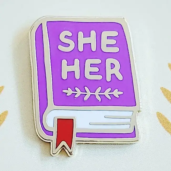 misomomo Misomomo Book Pronoun Pins