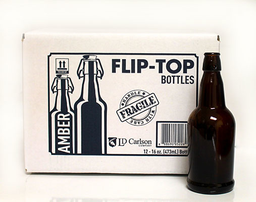 LD Carlson Flip-Top Bottles 16 oz