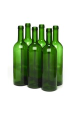 LD Carlson 750 mL Green Bordeaux Flat Bottom Wine 12/Case