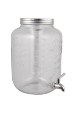 Brewmaster Glass Beverage Dispenser with Infuser and Stainless Spigot - 5L / 1.3 gal.
