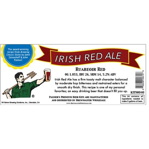 Brewmaster Palmer Premium Beer Kit - Ruabeoir - Irish Red Ale