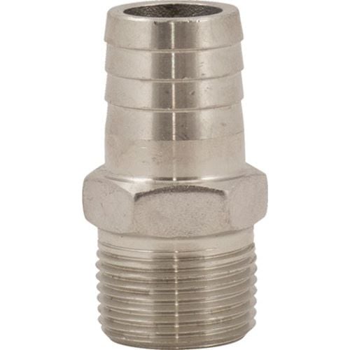 Brewmaster SS Hose Stem - 3/4 in MPT x 3/4 in Barb