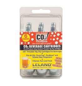 Leland Gas Technologies 16g Threaded CO2 Cartridge (6 Pack)