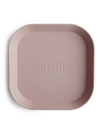 MUSHIE Set Of 2 Square Dinnerware Plates - Blush