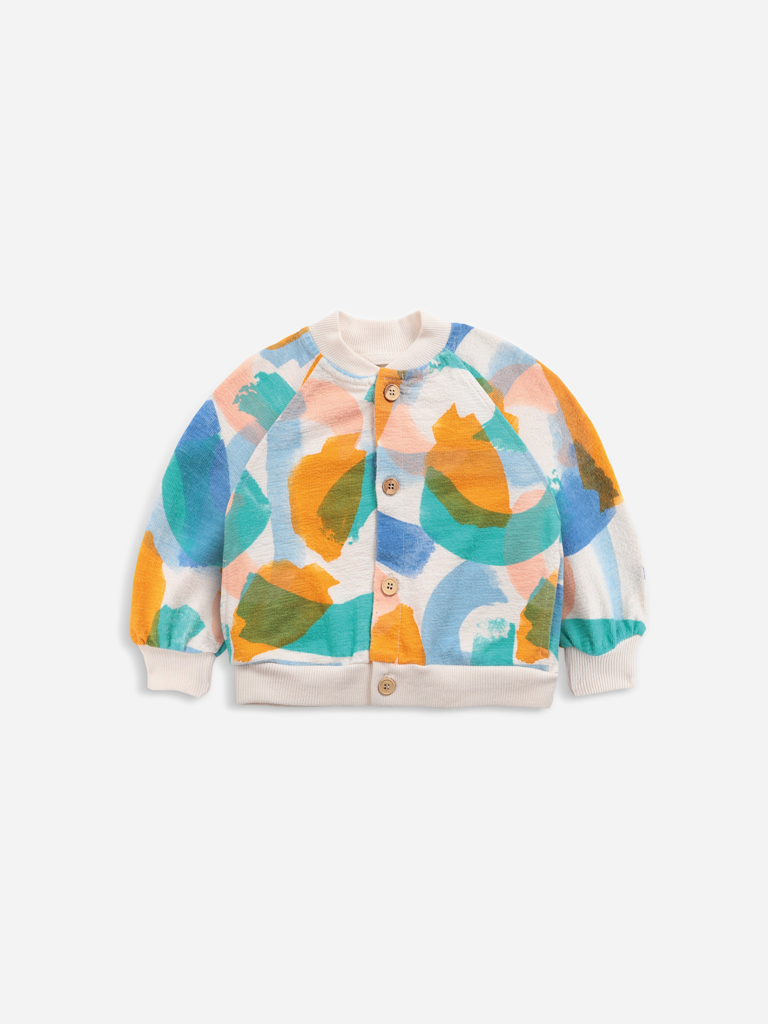 BOBO CHOSES Brushstrokes All Over Buttoned Sweatshirt