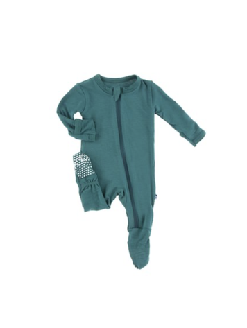 KICKEE PANTS Footie With Zipper