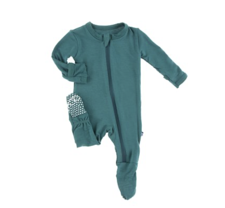 KICKEE PANTS Footie With Zipper