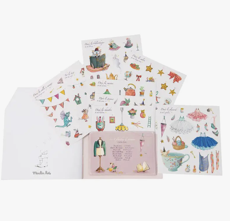 MOULIN ROTY Once Upon A Time Coloring Book & Stickers