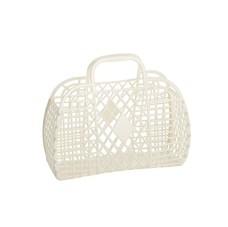 SUNJELLIES Retro Small Basket - Cream