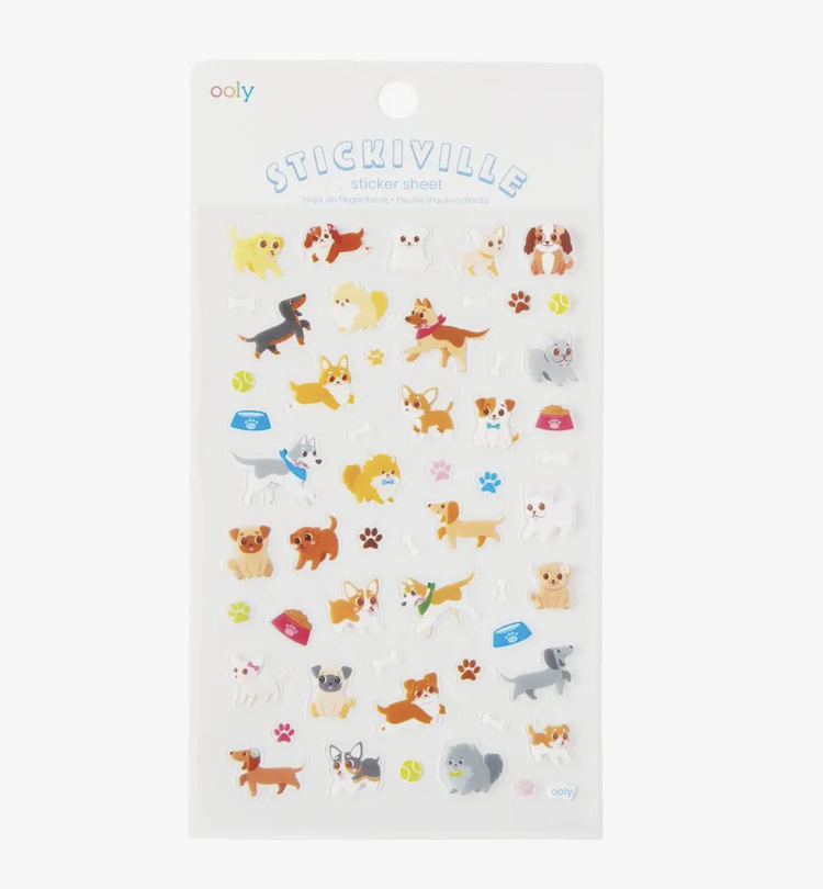 OOLY Stickiville Stickers - Puppy Love