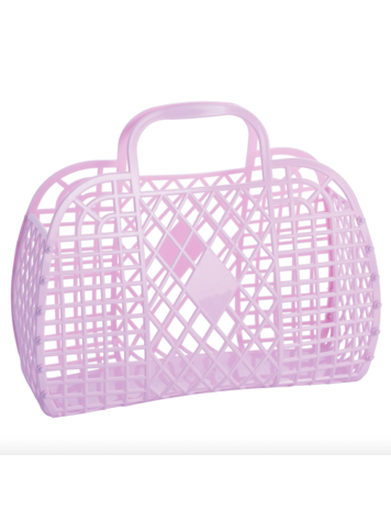 SUNJELLIES Retro Large Basket - Lilac
