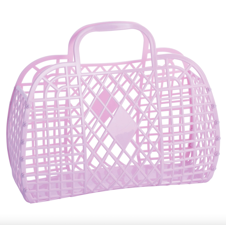 SUNJELLIES Retro Large Basket - Lilac