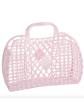 SUNJELLIES Retro Large Basket - Pink