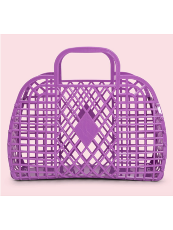 SUNJELLIES Retro Large Basket - Purple