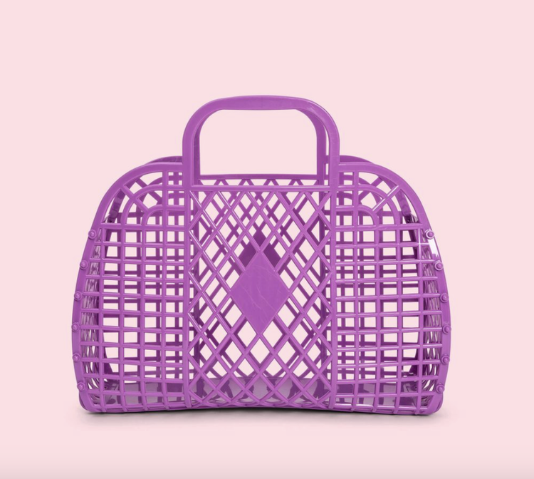 SUNJELLIES Retro Small Basket - Purple