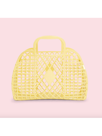SUNJELLIES Retro Small Basket - Yellow
