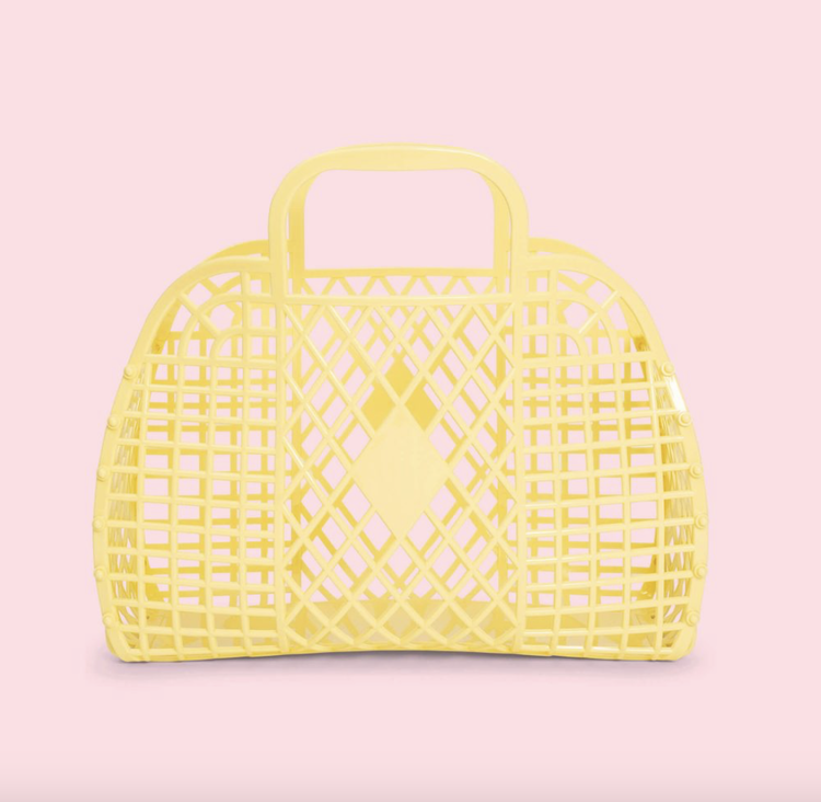 SUNJELLIES Retro Small Basket - Yellow