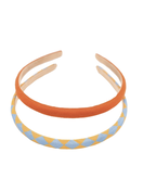 Grech & Co HEADBANDS SET OF 2 - CHECKS LAGUNA + WHEAT Grech & Co HEADBANDS SET OF 2 - CHECKS LAGUNA + WHEAT