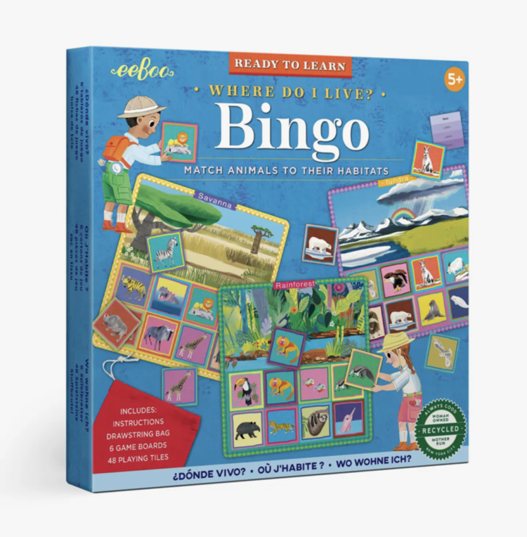 EEBOO Where Do I Live? Bingo