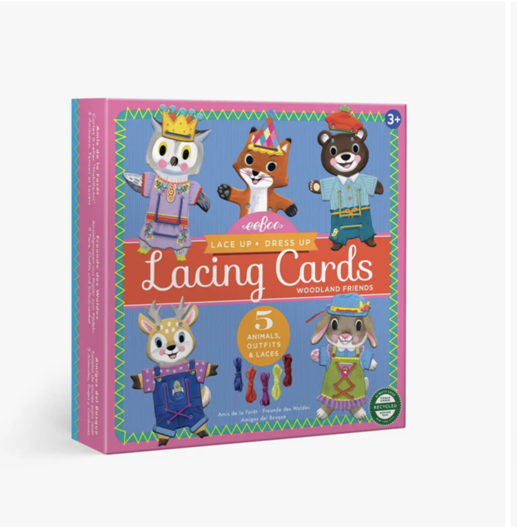 EEBOO Woodland Friends Dress Up Lacing Card