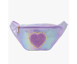 Shiny Heart Patch Sling Bag - Hot Pink - The Spotted Goose