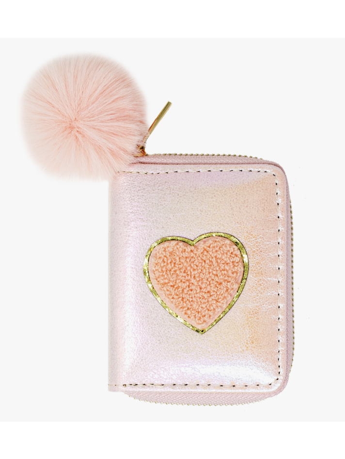 Shiny Heart Patch Sling Bag - Pink - The Spotted Goose