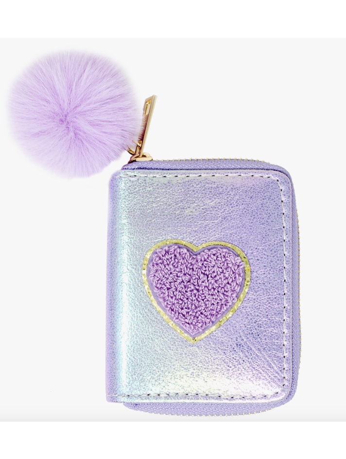Shiny Heart Patch Sling Bag - Pink - The Spotted Goose