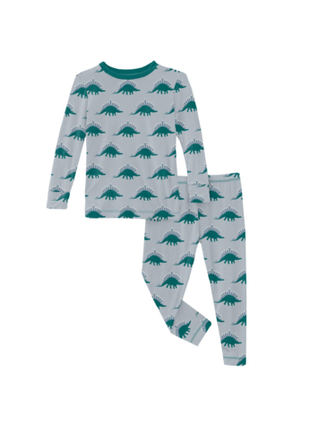 KICKEE PANTS Menorahsaurus Long Sleeve Pajama Set