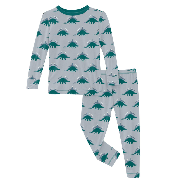 KICKEE PANTS Menorahsaurus Long Sleeve Pajama Set