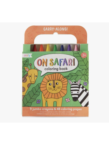 OOLY Carry Along Crayon & Coloring Book - Safari