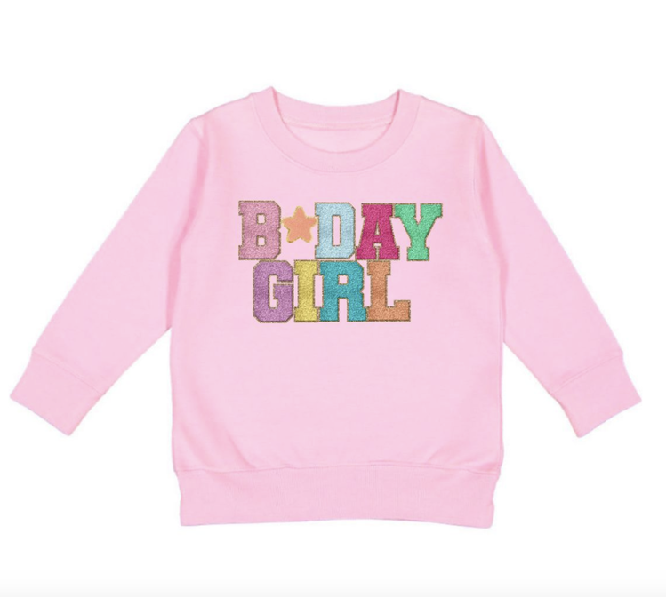 SWEET WINK Birthday Girl Patch Sweatshirt