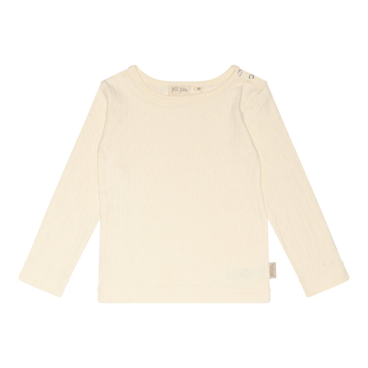 PETIT PIAO Long Sleeve Pointelle T-Shirt