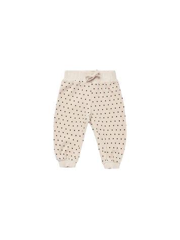 QUINCY MAE Velour Relaxed Polka Dot Sweatpant