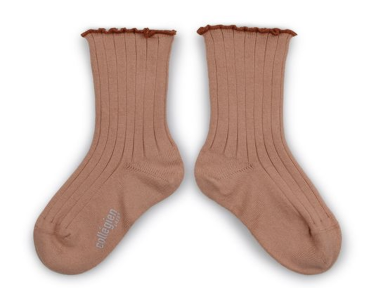 COLLEGIEN Delphine Trim Ribbed Girls Socks