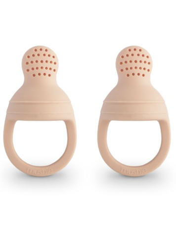 MUSHIE Silicone Toddler Starter Spoons - Blush/Sand - The Spotted