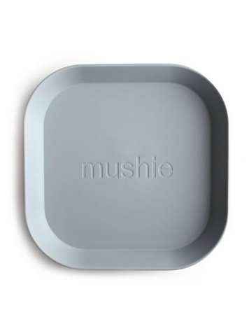 MUSHIE Set Of 2 Square Dinnerware Plates - Cloud