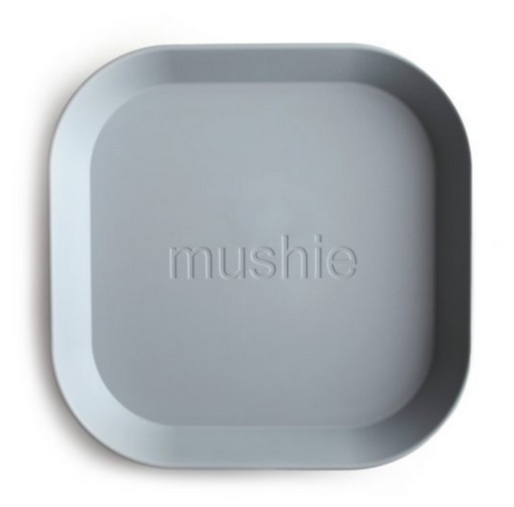 MUSHIE Set Of 2 Square Dinnerware Plates - Cloud