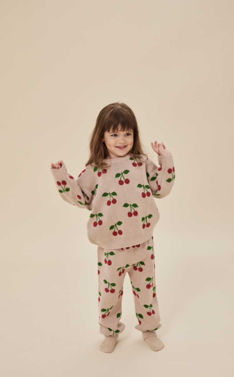 KONGES SLOJD Lapis Knit Baby Cherry Pants