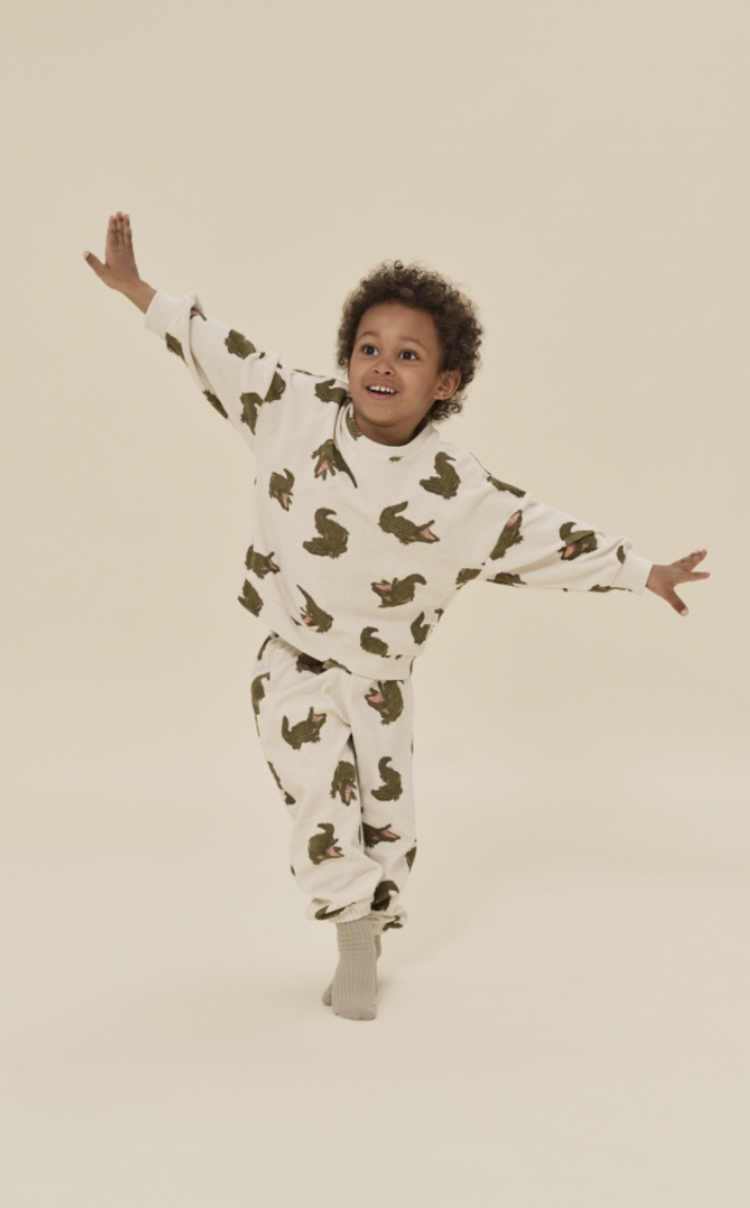 KONGES SLOJD Itty Crocodile Baby Sweatshirt