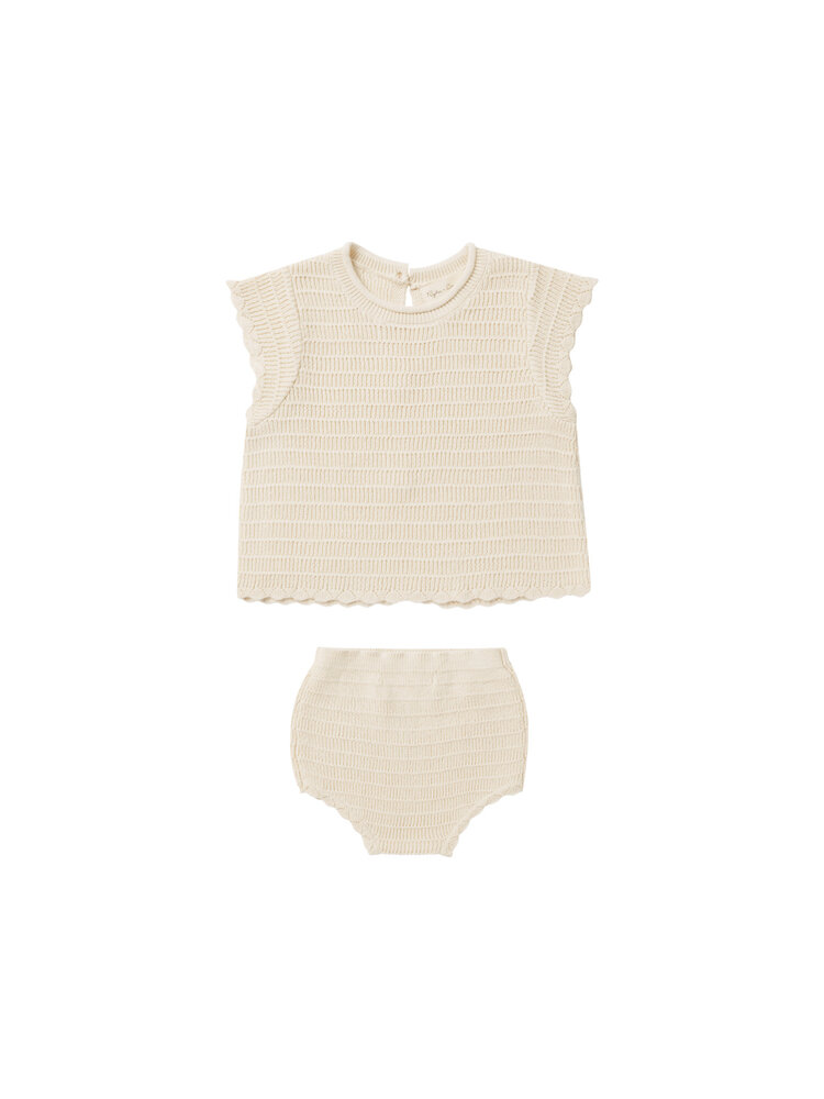 RYLEE AND CRU Scallop Knit Baby Set