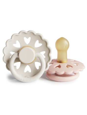 MUSHIE Frigg Cream / Blush Pacifier Set  - 0-6 Months