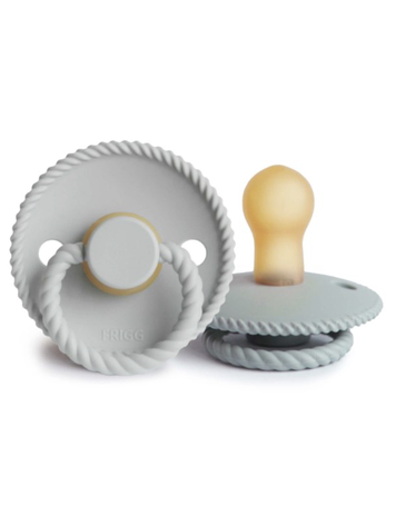 MUSHIE Frigg Rope Silver / Gray Pacifier - 6-18 Months