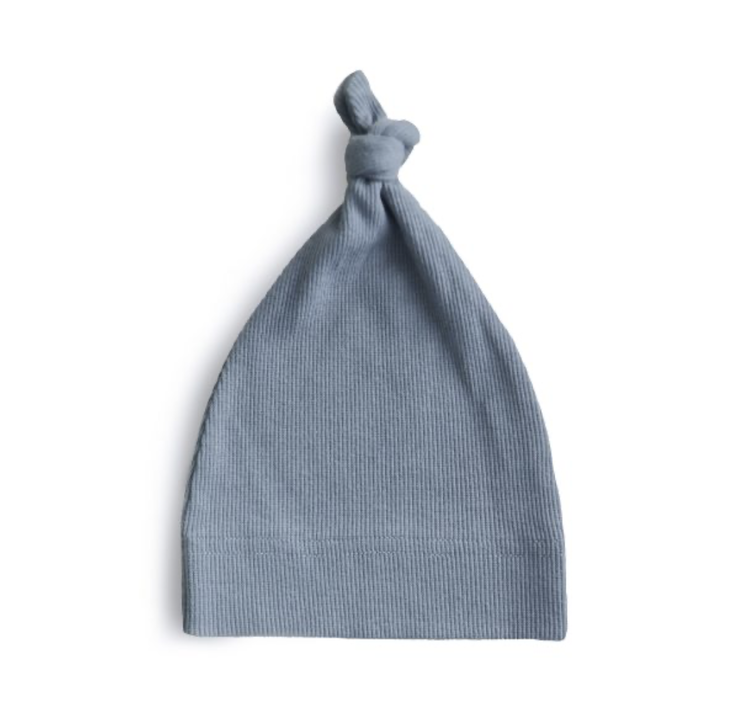 MUSHIE Ribbed Baby Beanie - Tradewinds